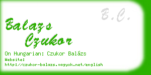 balazs czukor business card